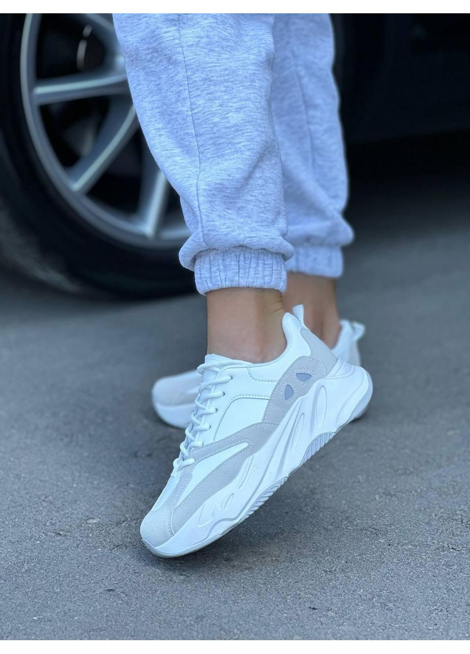 Білі жіночі кросівки білі спортивні прес шкіра весна літо осінь зручні стильні повсякденні No Brand