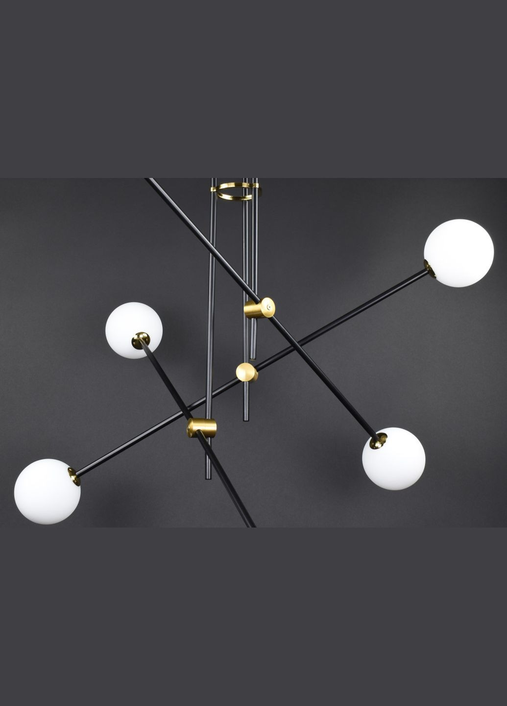 Люстра потолочная на 6 лампочек 27517 Черный 78-115х96х96 см. Sunnysky (364496470)