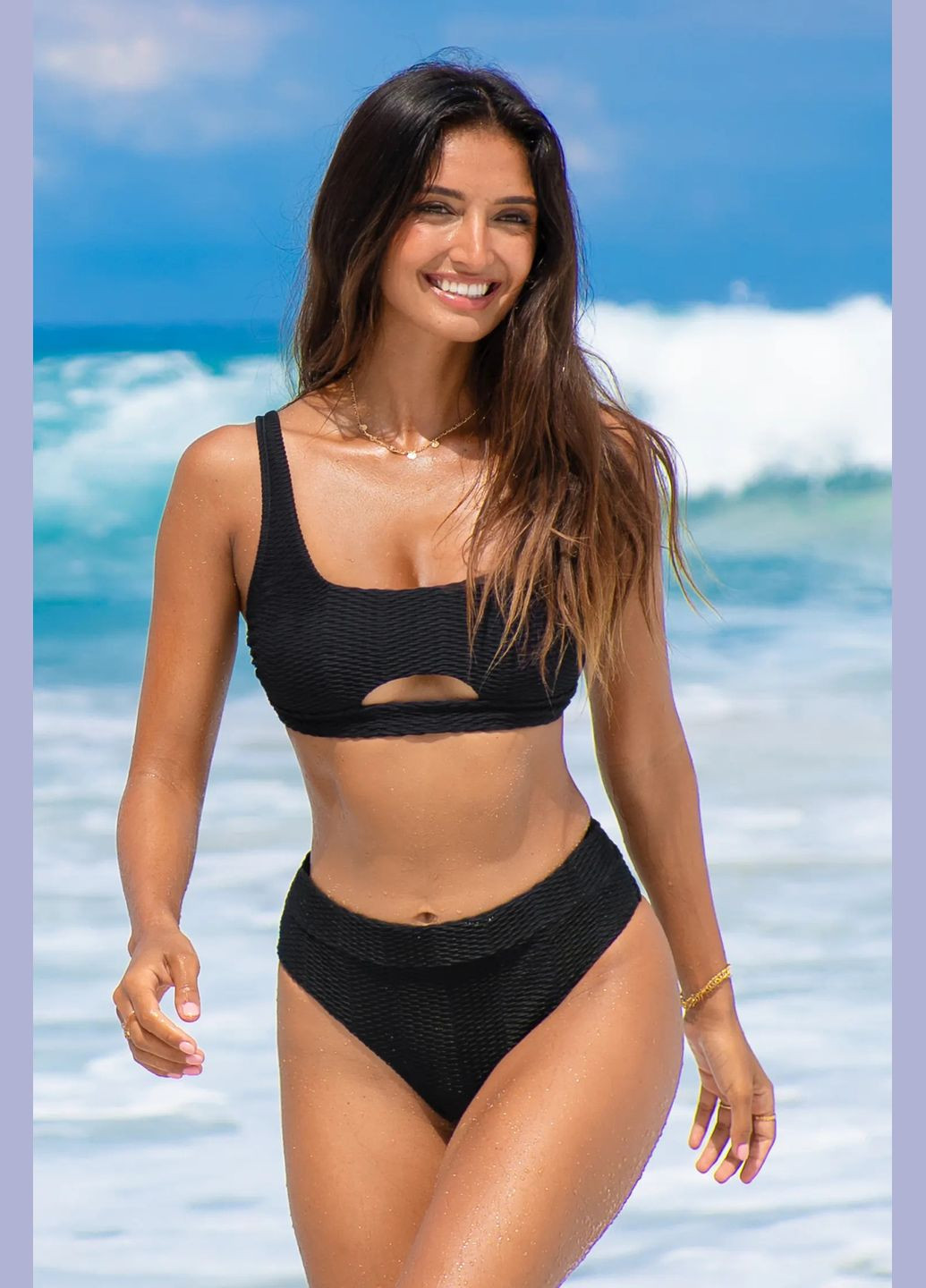 Темно-синий летний купальник CUPSHE