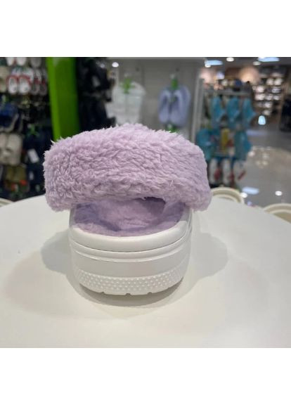 Крокс Теплі Сині Сабо Unisex Baya Fuzz Strap Clog Navy Crocs Lined (349864921)