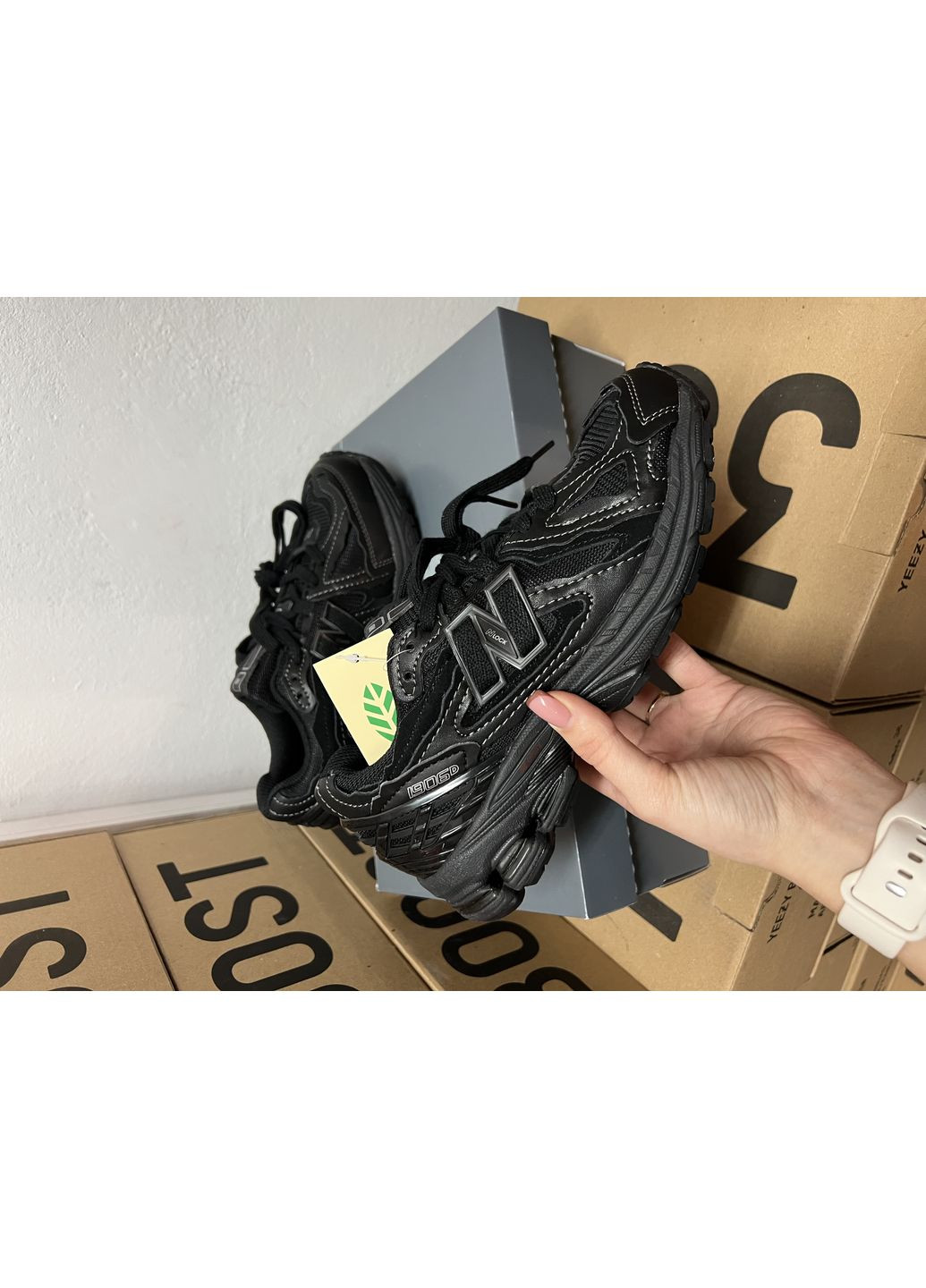 Черные демисезонные кроссовки мужские new balance 1906d black leather premium нью беланс 1906d No Brand