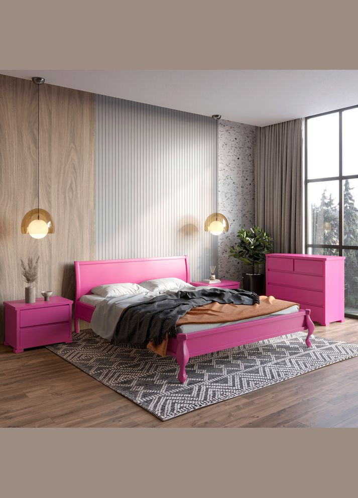 Односпальне дерев'яне ліжко Палермо (S2060R30B) 70х190 см (MBG-11273) Mebigrand (366085431)