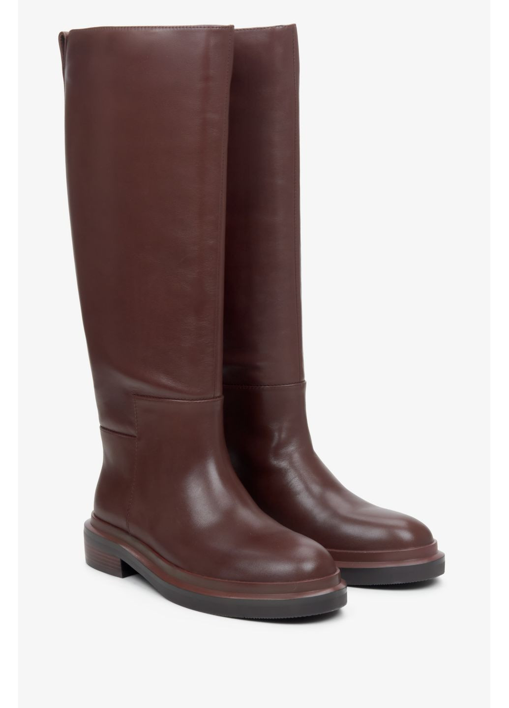 Осенние сапоги, цвет коричневый Estro