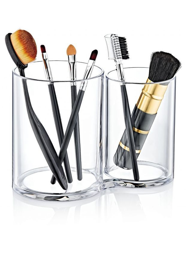 Набор органайзеров из двух цилиндрических банок для ванной прозрачный BoxUp FT-015 (323221576)