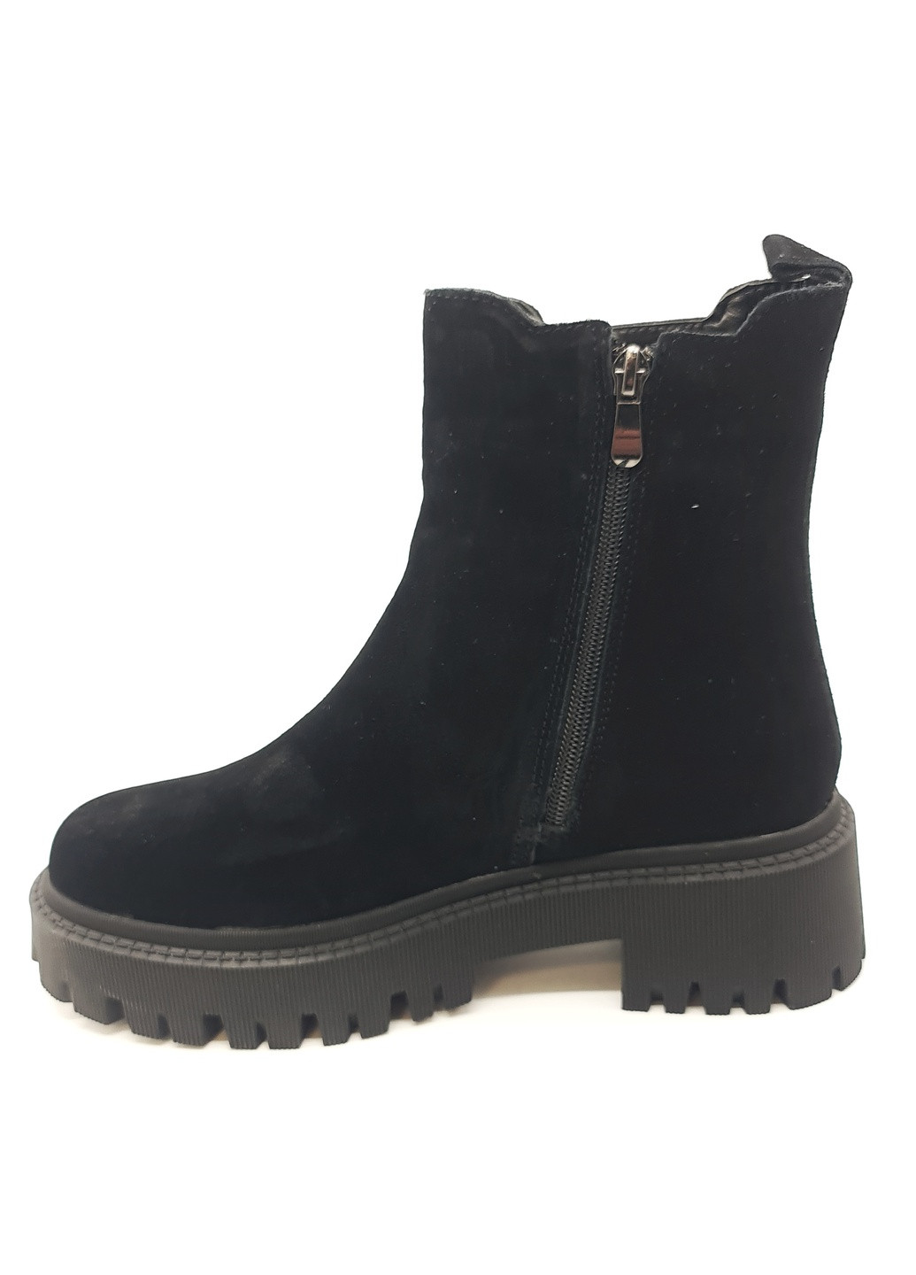 Жіночі черевики зимові чорні замшеві II-11-16 25 см (р) It is (259299481)