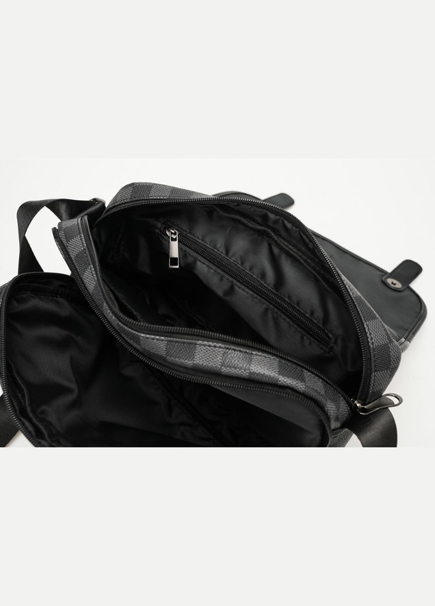 Мужская городская сумка барсетка на 2 отдела клетка Eton (316694242)