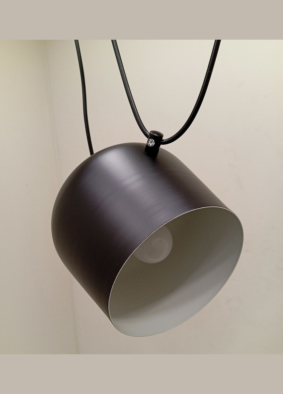 Підвісна чорна люстра на 3 плафони (61-LZ03-3-S BK) No Brand (370071173)