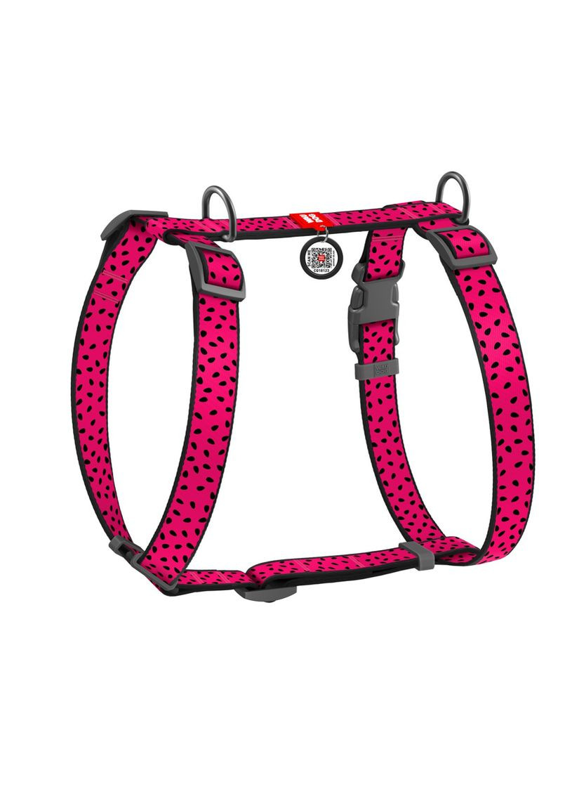 Шлей для собак анатомічний з QR-паспортом, "Кавун" ширина -25 мм, шия 50-90 см, об'єм живота 60-100см Collar (367725447)