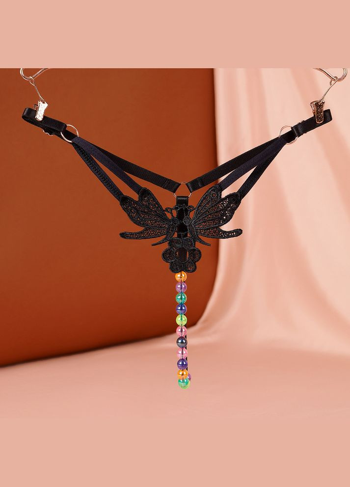 Жіночі трусики стрінги з намистинами No Brand (319158929)