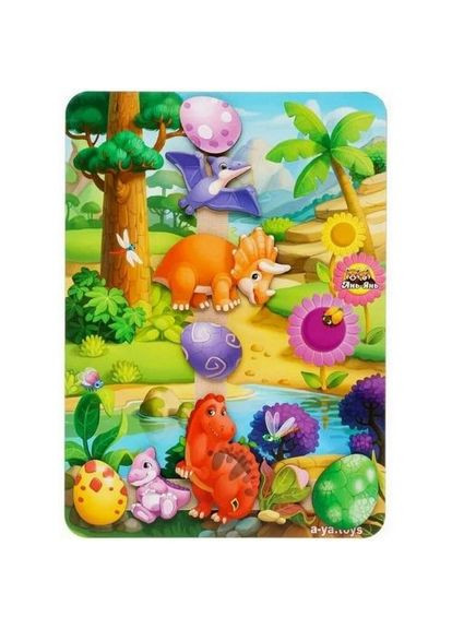 Деревʼяна гра на липучках "Долина динозаврів" Ubee (361422831)