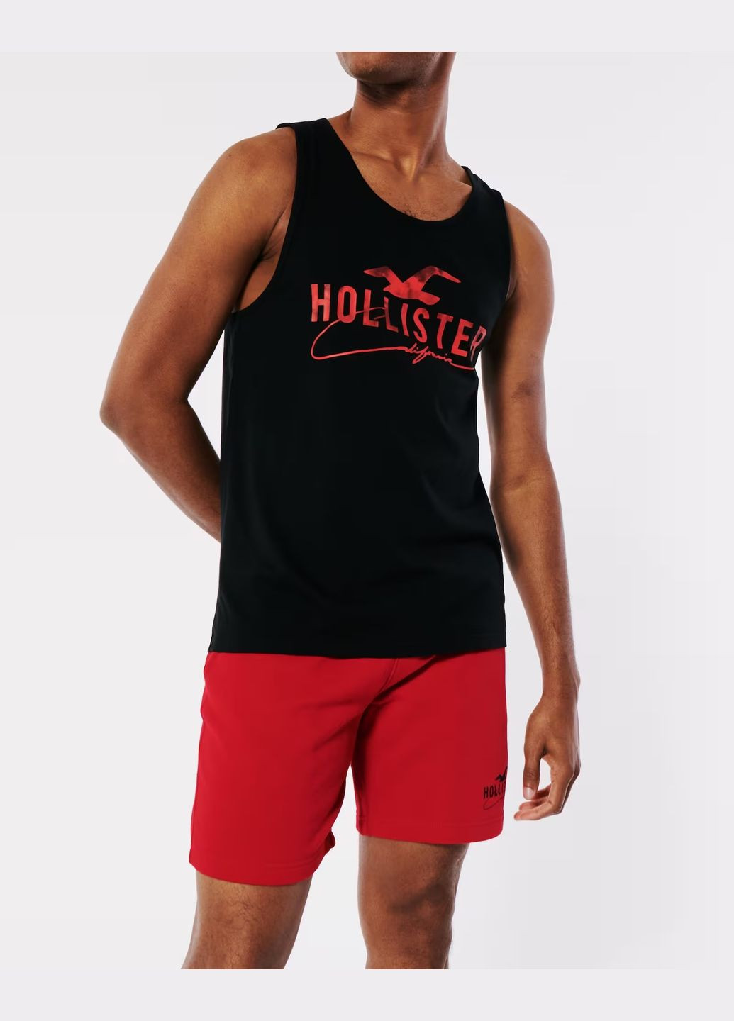 Красный демисезонный комплект (майка, шорты) (2 шт.) hc9673m Hollister