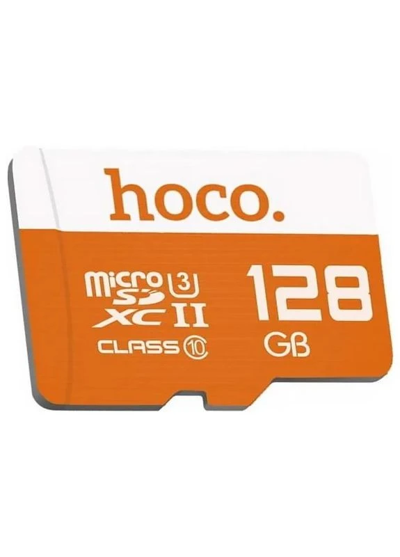 Карта памяти microSDXC 128GB Class 10 без адаптера оранжевая No Brand (402451756)