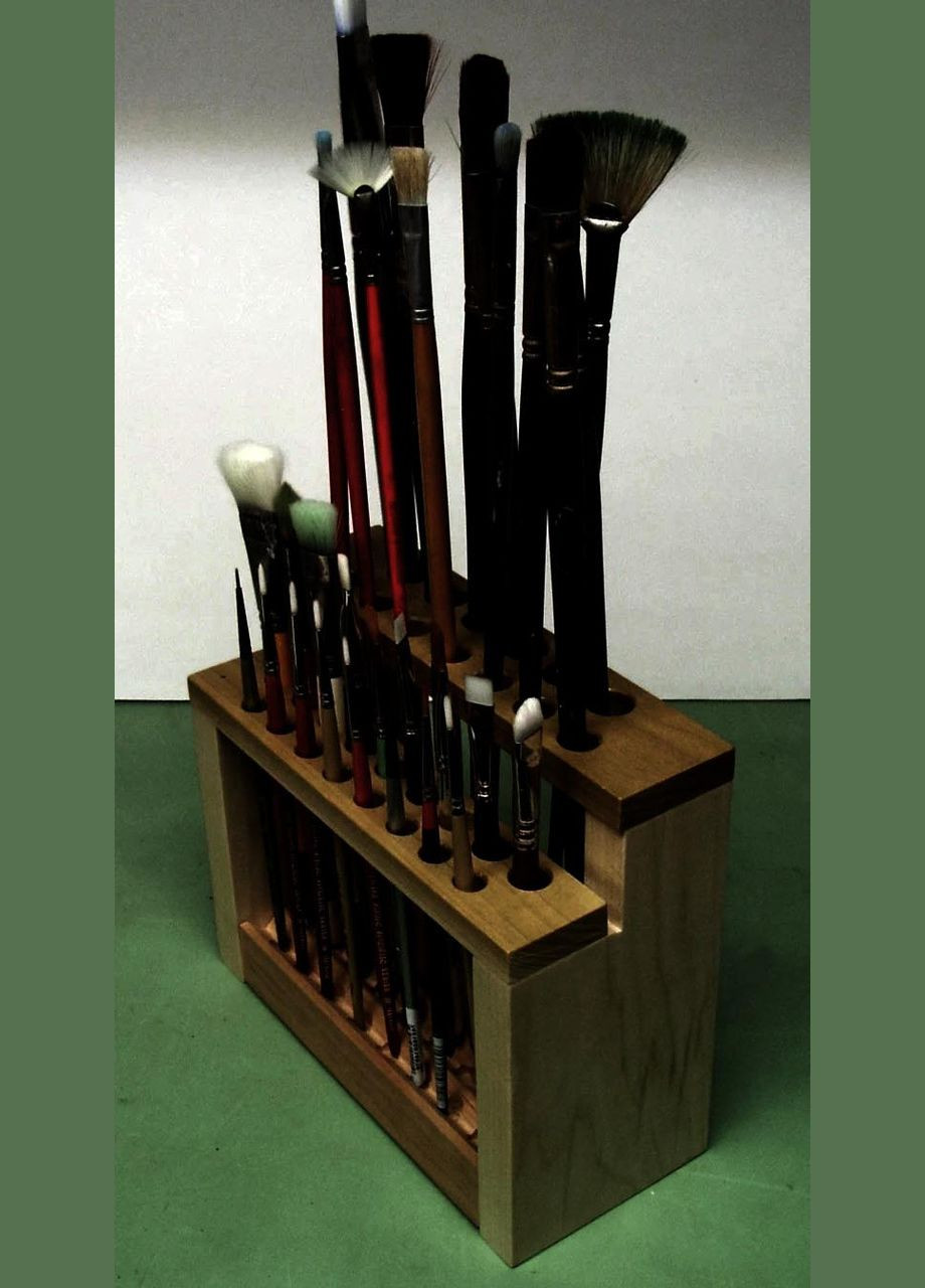 Органайзер для пензлів з дерева Портинат 30 мускат (КСТ-300107) No Brand (328911815)