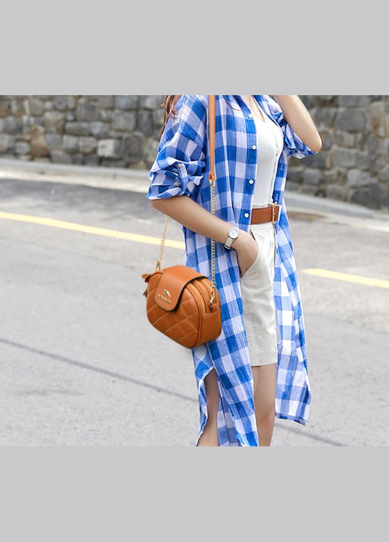 Женская мини сумочка клатч кенгуру на плечо Коричневый No Brand (298996902)