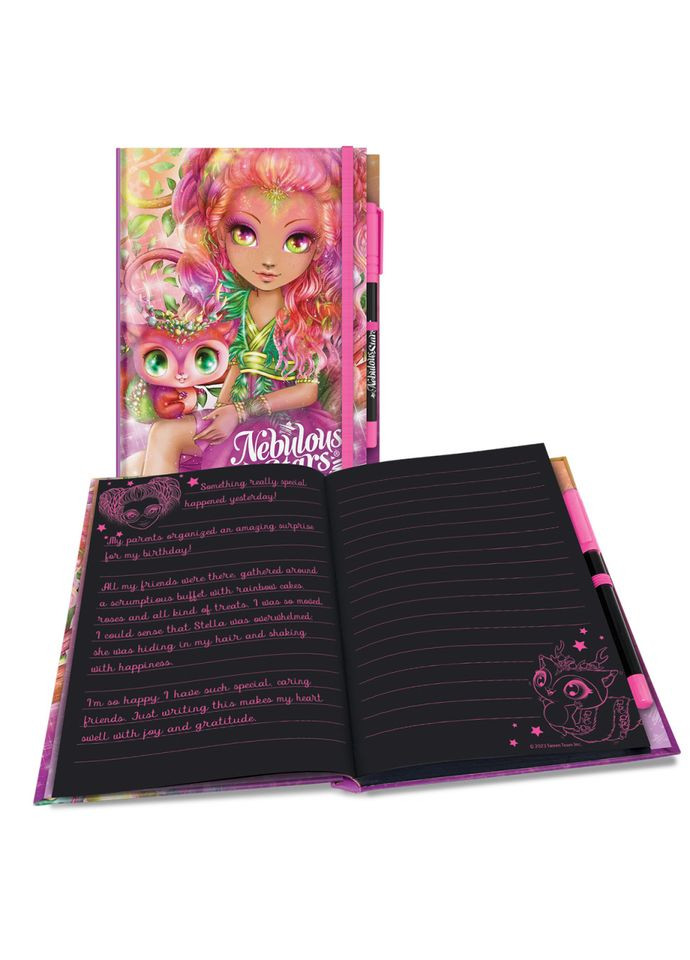 Блокнот черные листы Делюкс Хазелия 11583-2 с ручкой Nebulous Stars (365657581)