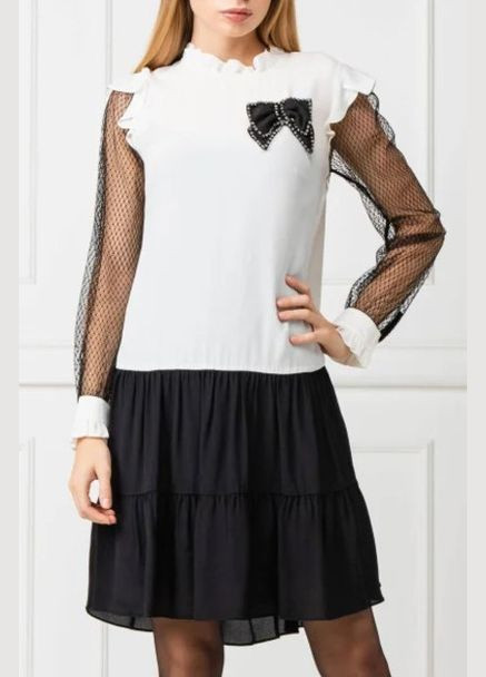 Чорно-білий святковий сукня Twinset однотонна