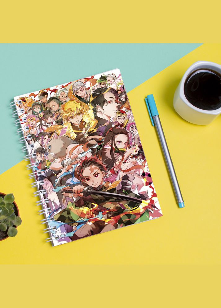Скетчбук (Sketchbook) блокнот для рисования с принтом "Demon Slayer-Клинок, рассекающий демонов 4" Кавун блокнот для малювання (316133575)