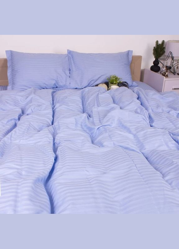 Евро комплект Постельного белья Страйп Сатин Lilac 200х220 Vital-Textile SPе-7 (331013320)