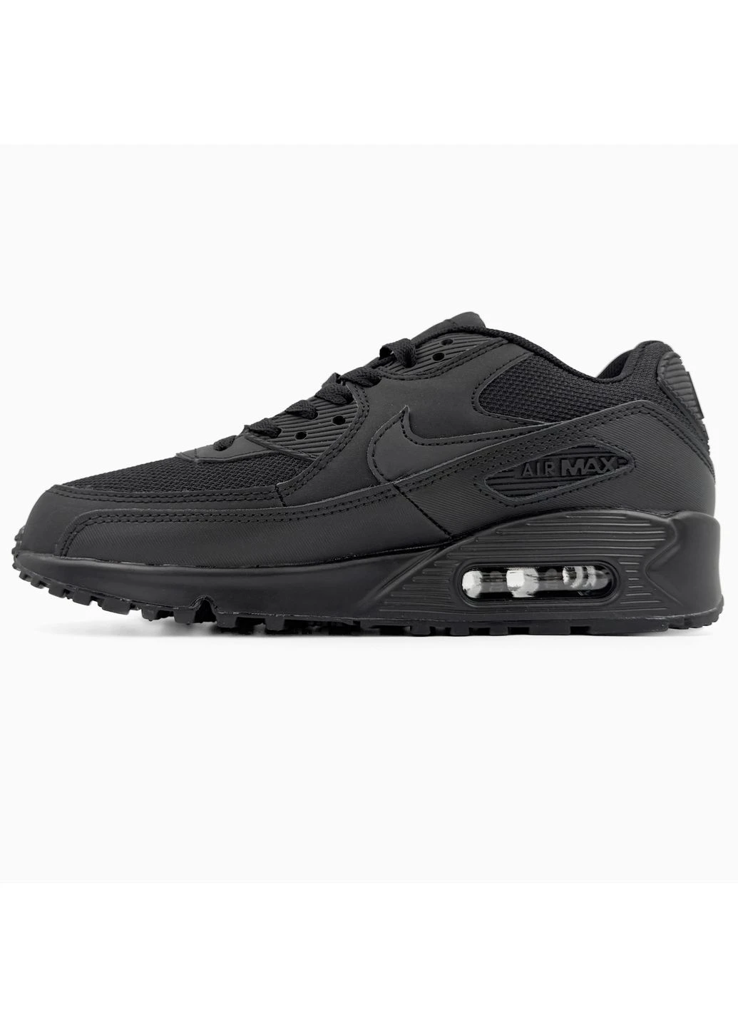 Чорні кросівки чоловічі nike air max 90 triple black найк аір макс 90 чорні демісезон No Brand
