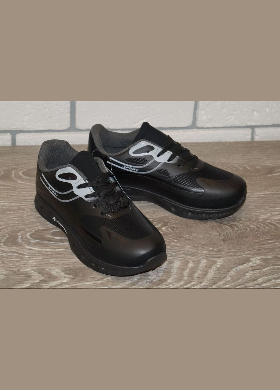 Чорні Осінні кросівки підліткові чорні Paliament Fashion&Sport