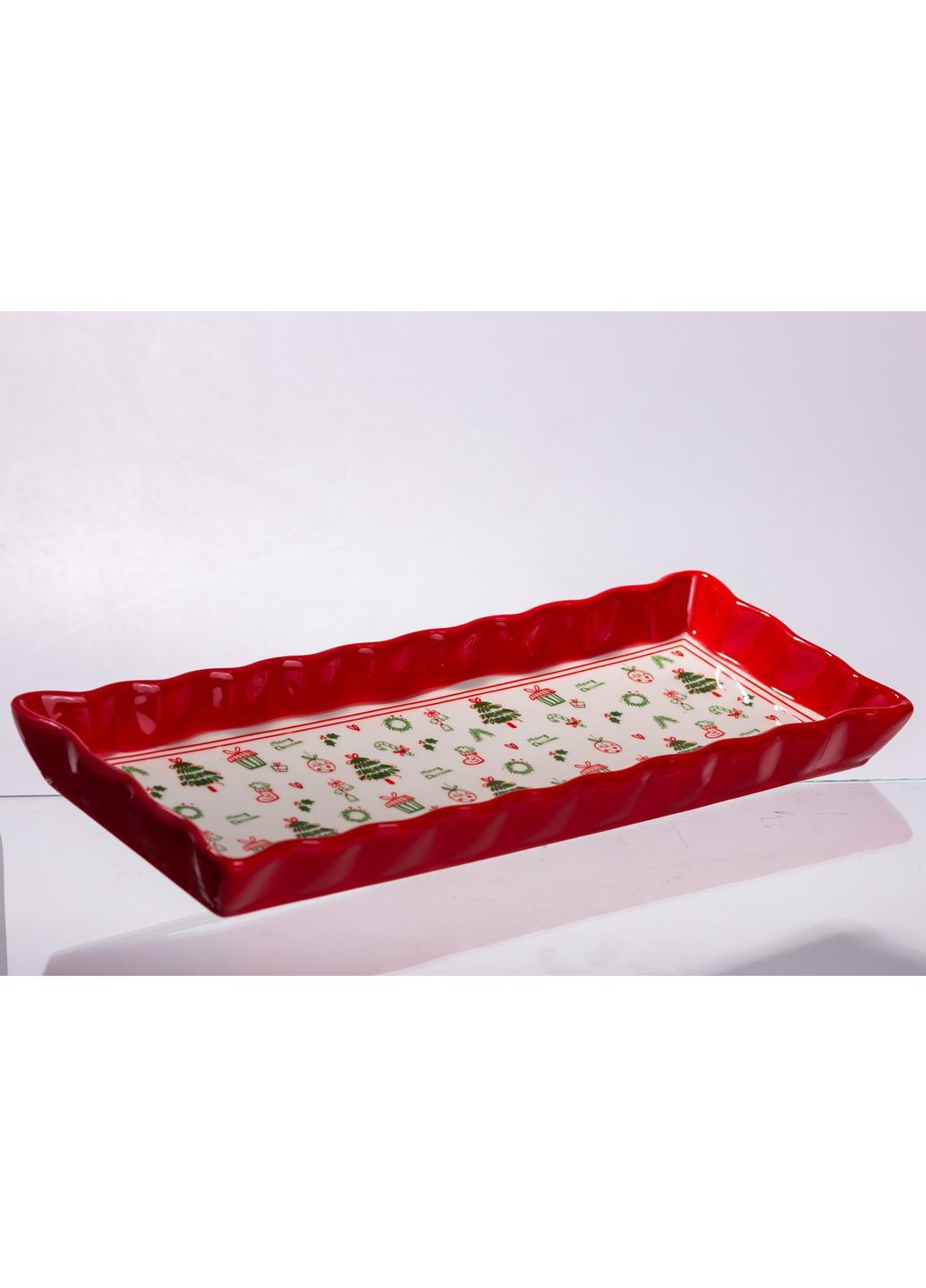 Блюдо для закусок Merry Christmas порцелянове 36.5*13*3 см Yiwu (369960252)
