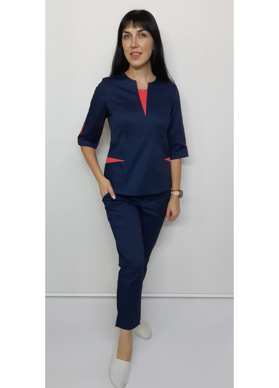 Брюки женские Оскар стрейч-коттон семь восьмых 52, синий No Brand (361360368)