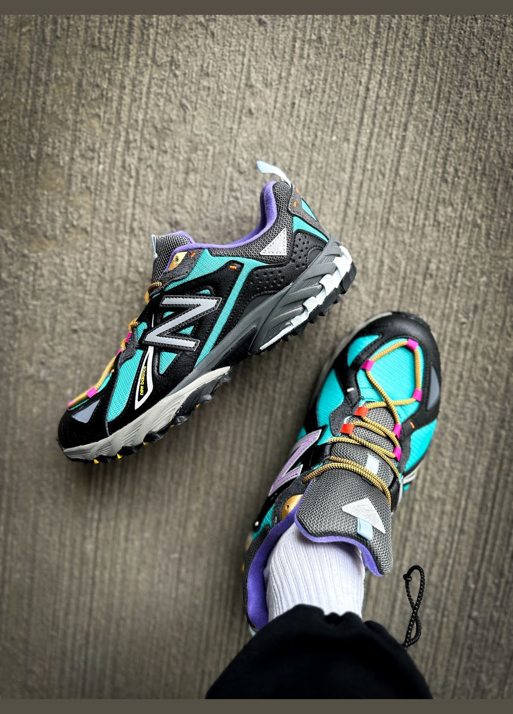 Черные всесезонные кроссовки мужские new balance 610 x bodega multicolor black blue | нью беланс 610 черные синие No Brand