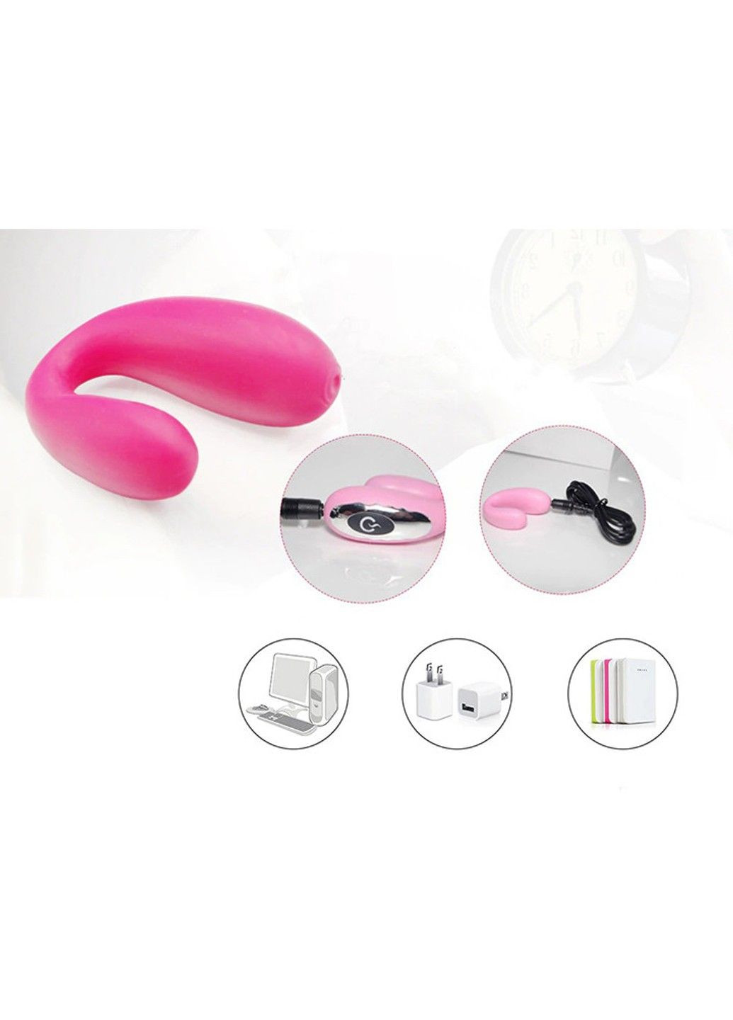 Розовый вибратор миньетчица Pretty Love USB - Вибраторы No Brand (288538469)