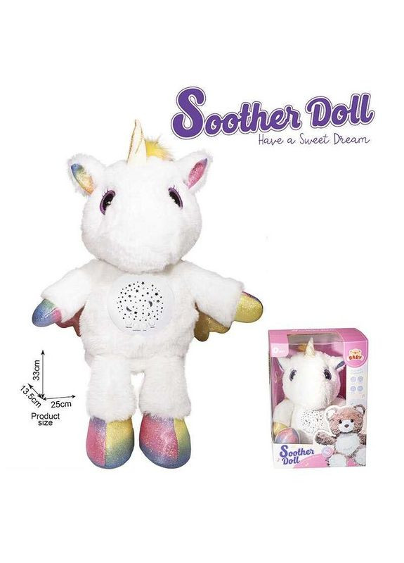 Нічник KC 4 (24/2) "Єдиноріг", мелодії, звуки, підсвічування, регулювання гучності, проєктор зоряного неба, в коробці China 178950 (367854066)