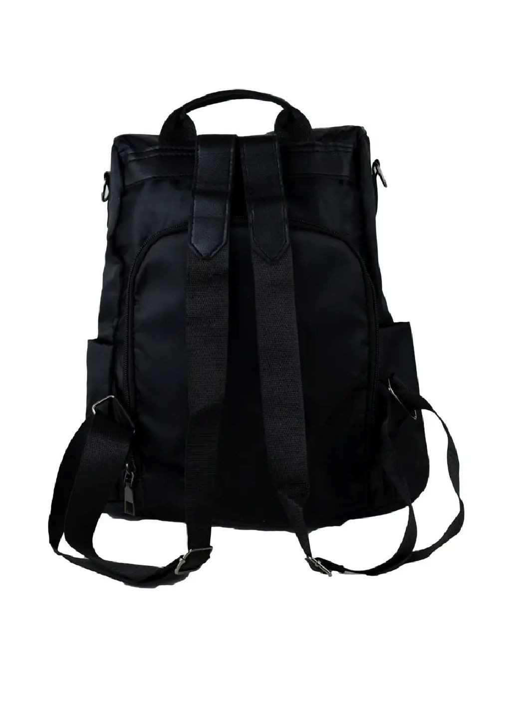 Рюкзак сумка кежуал городской женский с системой антивор съемным плечевым ремнем нейлон 31х28х12 см (477600-Prob) Черный Unbranded (298319458)