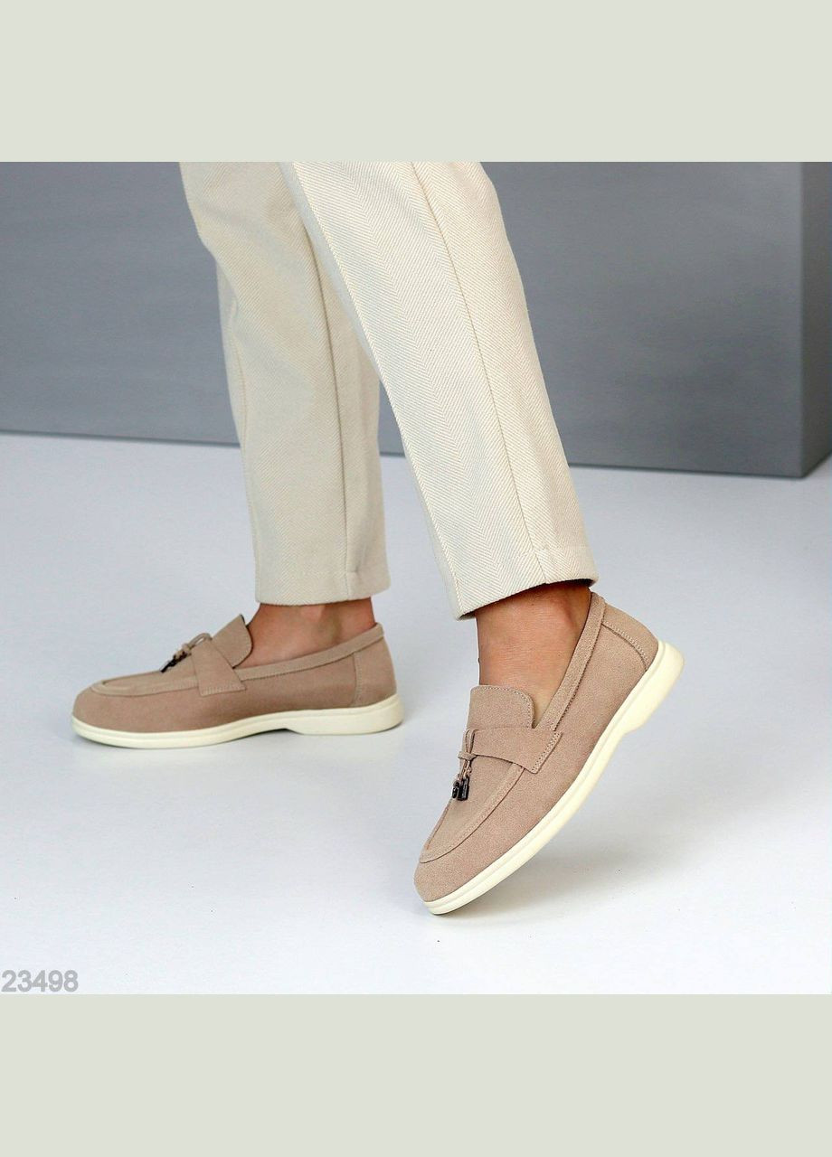 No Brand Жіночі класичні лофери з натуральної шкіри лофери бежевий з, — (322330897)