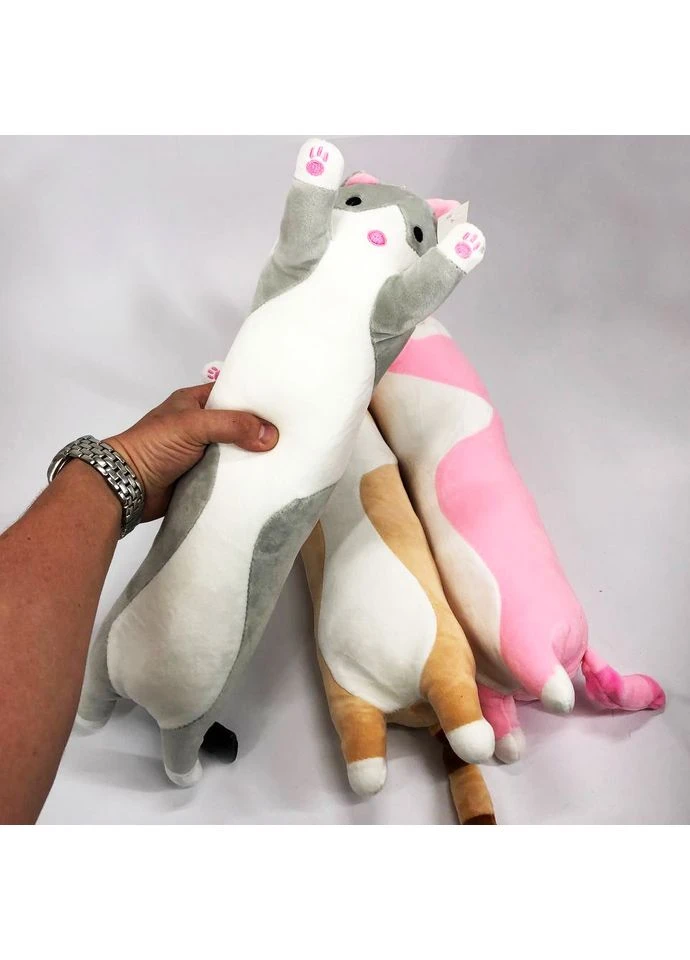 Кот обнимусь мягкий, Игрушка обнимашка для сна, Длинный кот батон, Валик подушка кот Детский батон CI-69 No Brand (401681828)