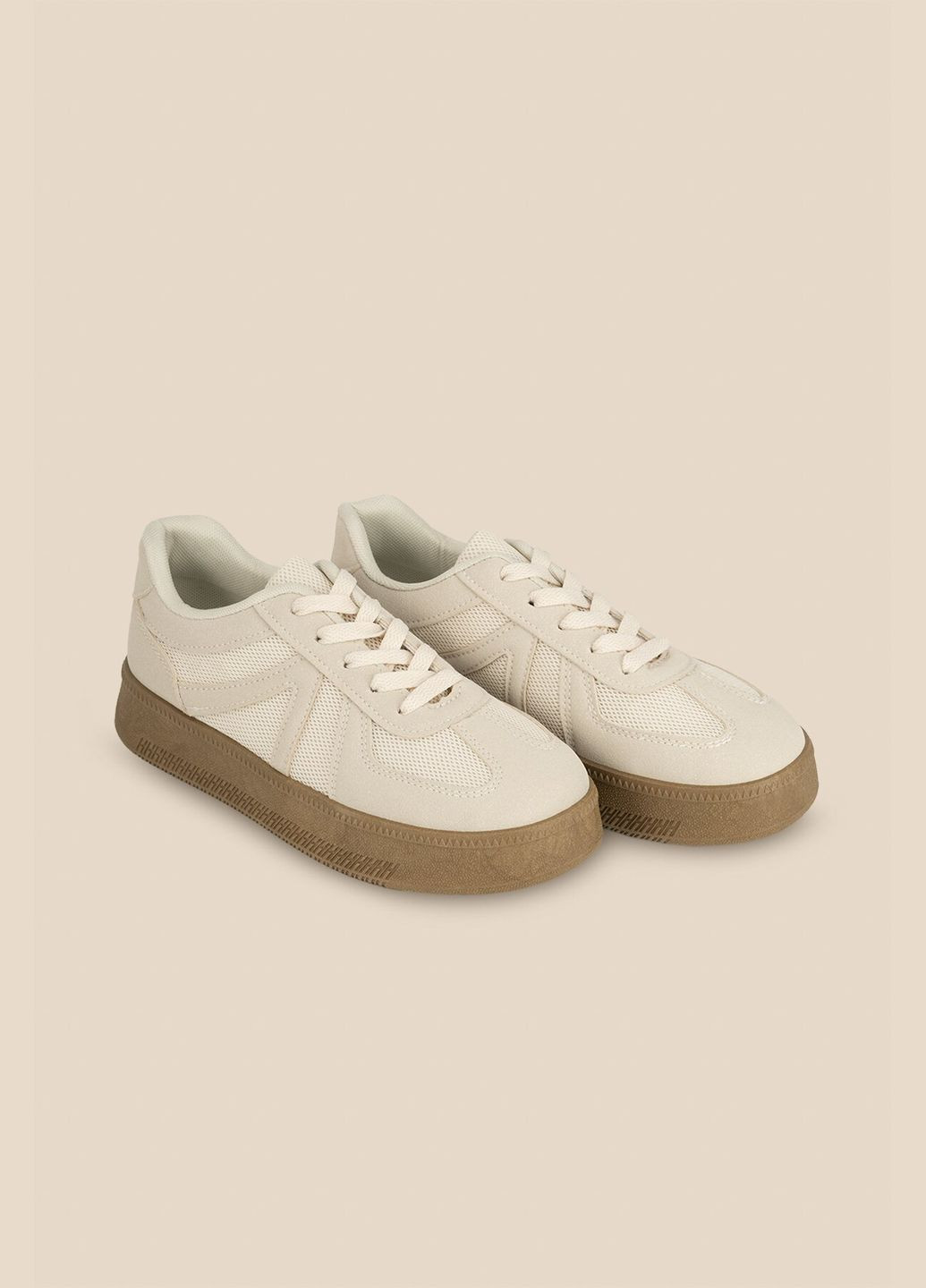 Бежеві кеди жіночі wbs0456-5 shop (2000991052673) LAWA