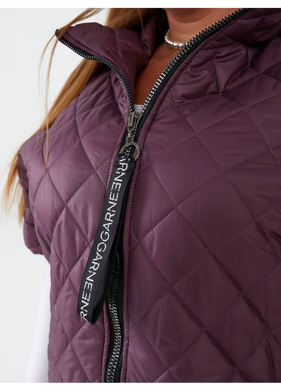 Жилетка женская стеганная со спущенным рукавом и нашивкой (Замеры в описании) GD/GL Модний простір (366883224)