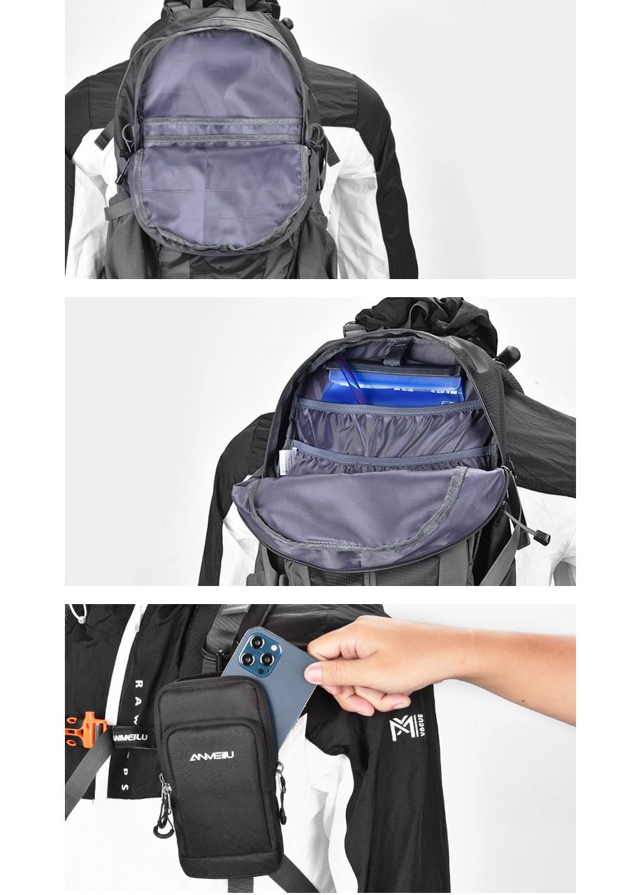 Рюкзак 40L, Велорюкзак, спорт, туризм (6003) Черный Anmeilu (322280533)