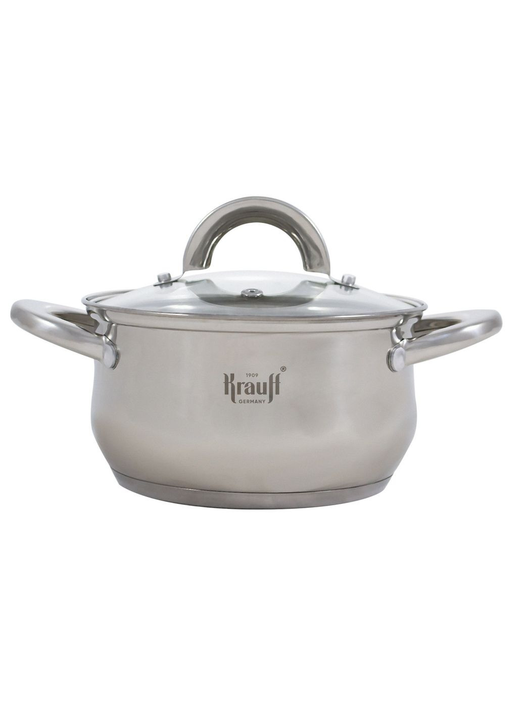 Каструля нержавійка з кришкою Steil 24 см, 5.8 л (26-238-077) Krauff (334712782)