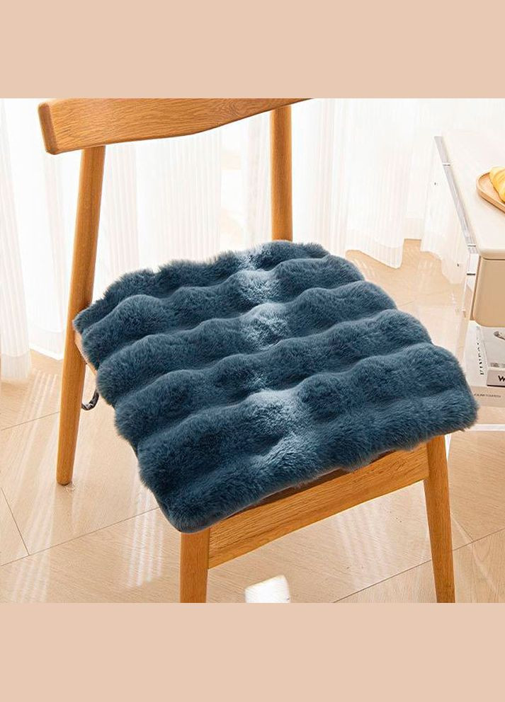 Подушка на стілець 40х45 штучне хутро Mallory Home Подушка на стул 40х45 серый искусственный мех (317499471)