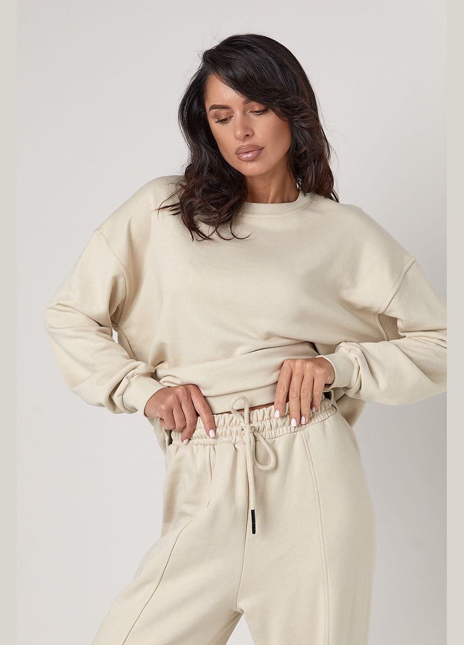 Спортивний костюм з прямими штанами та світшотом Lurex (300363884)