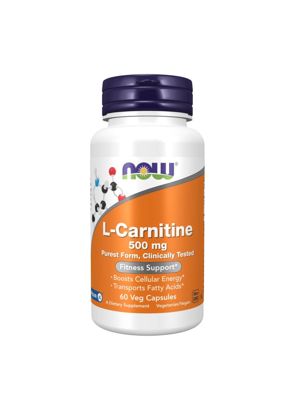 L-карнитин, 500 мг, 60 растительных капсул Now Foods (347600976)