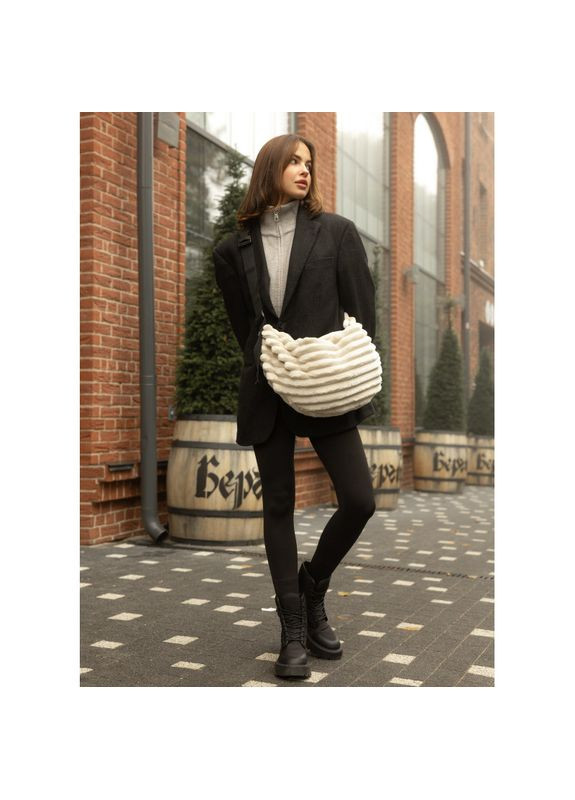 Женская сумка HOBO Bag-glove тканевая молочная Sambag (322870589)