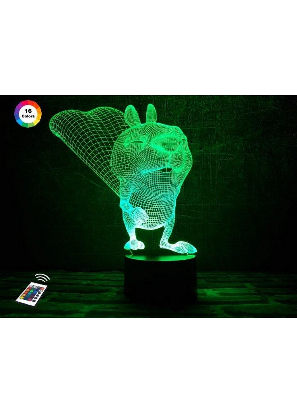 3D ночник-светильник "Бельчонок" 3DTOYSLAMP (279326425)
