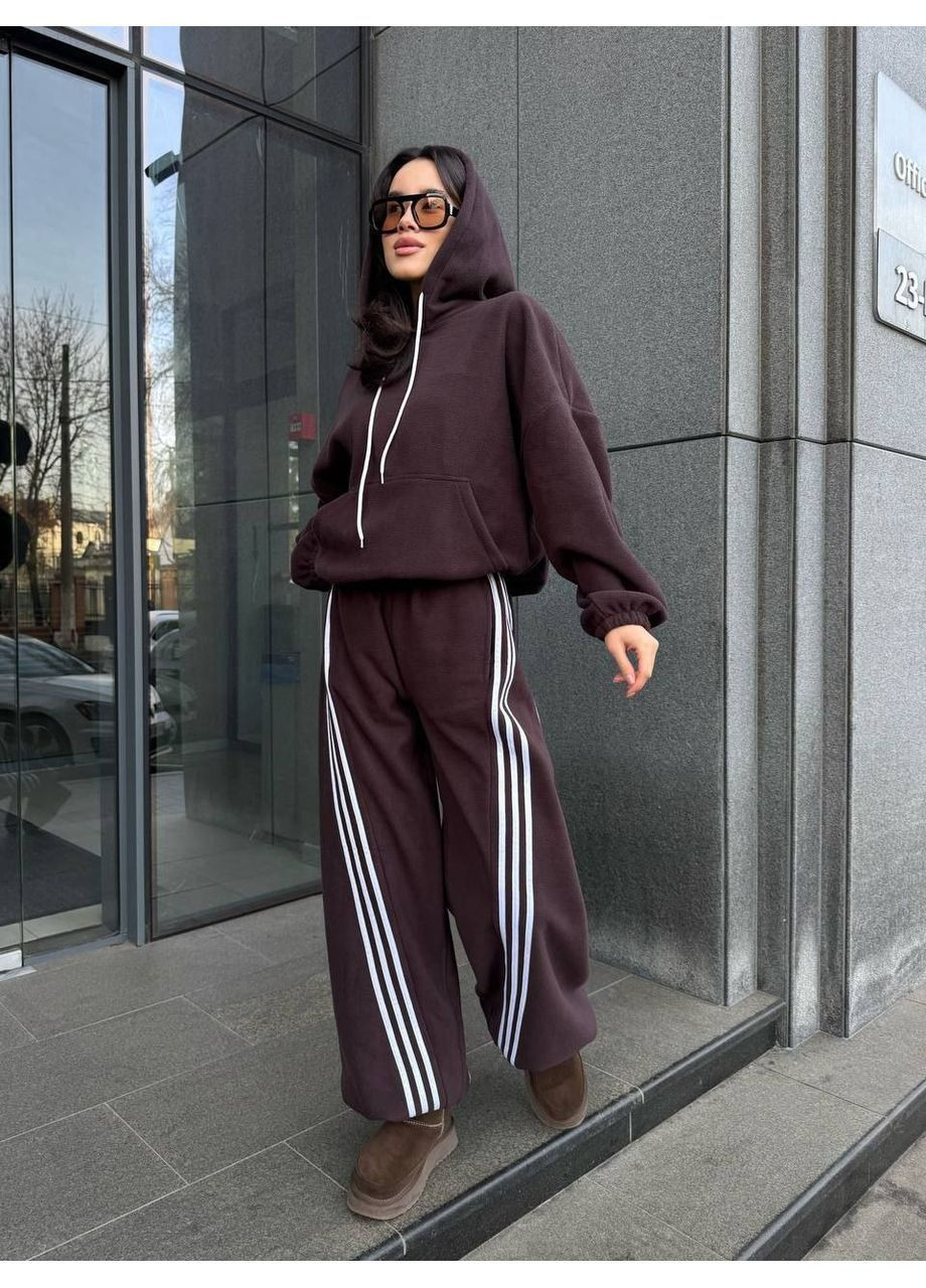 Стильний теплий костюм оверсайз з турецького флісу Polar No Brand (370032221)