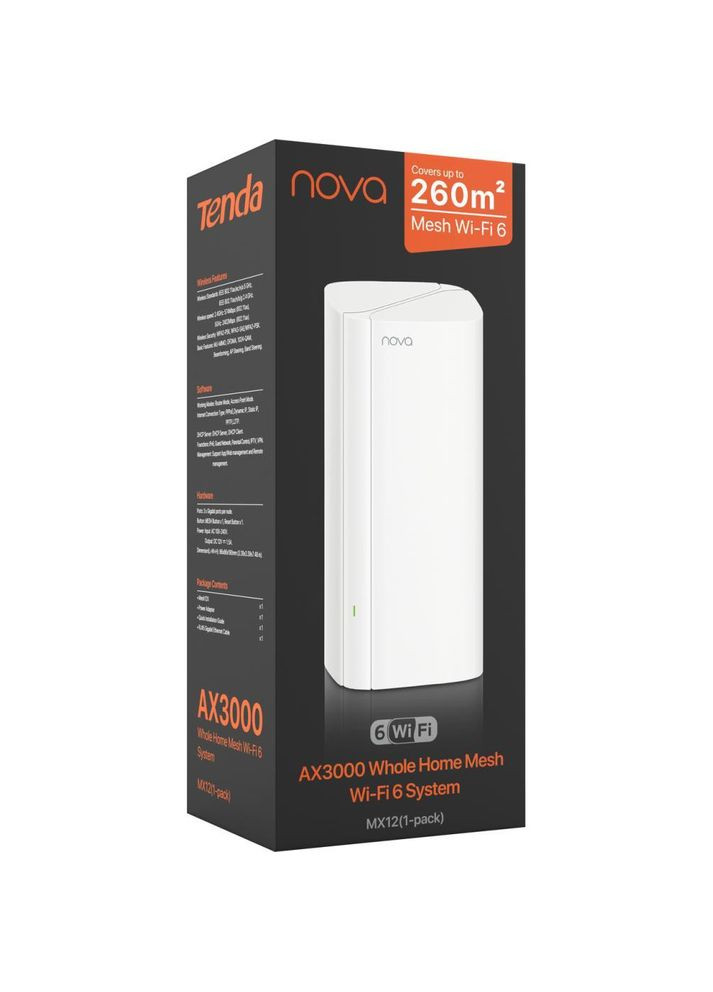 Беспроводной маршрутизатор (роутер) MX12 1-pack (MX12-KIT-1) Tenda (330031714)