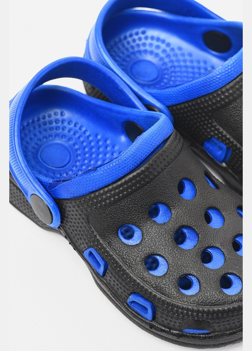 Кроксы детские черно-синего цвета Let's Shop (318560734)