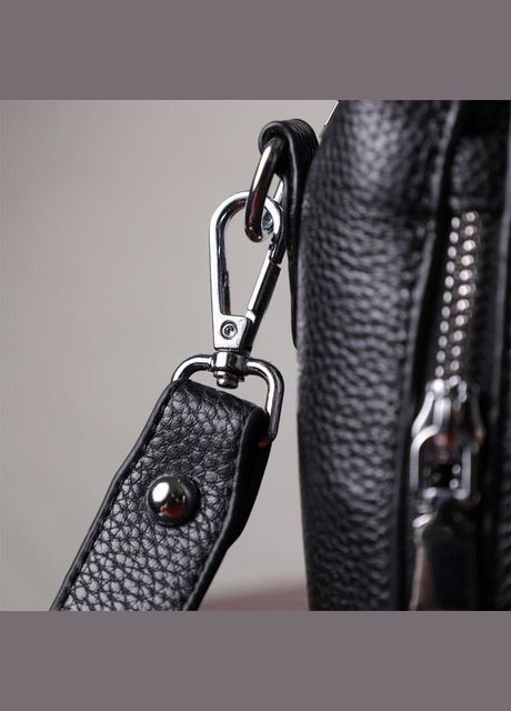 Сумка кросс-боди через плечо женская кожаная с металлическими ножками маленькая Черный 35724 Vintage (336889621)