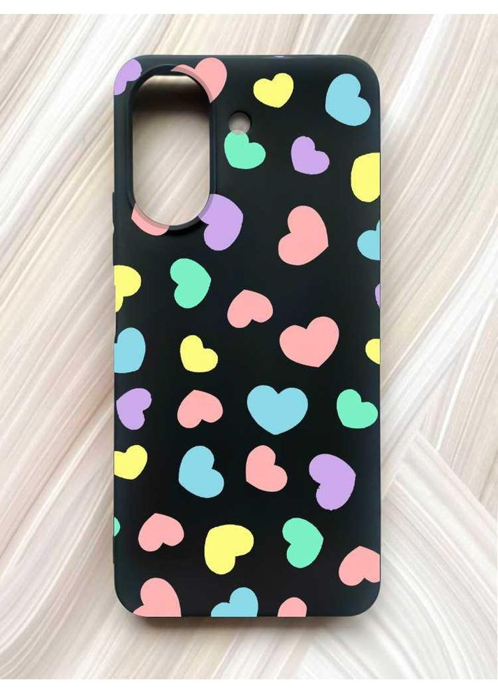 Матовый чехол на Xiaomi Redmi 13C / Poco C65 Сердечка (принт 335) Creative (355408913)