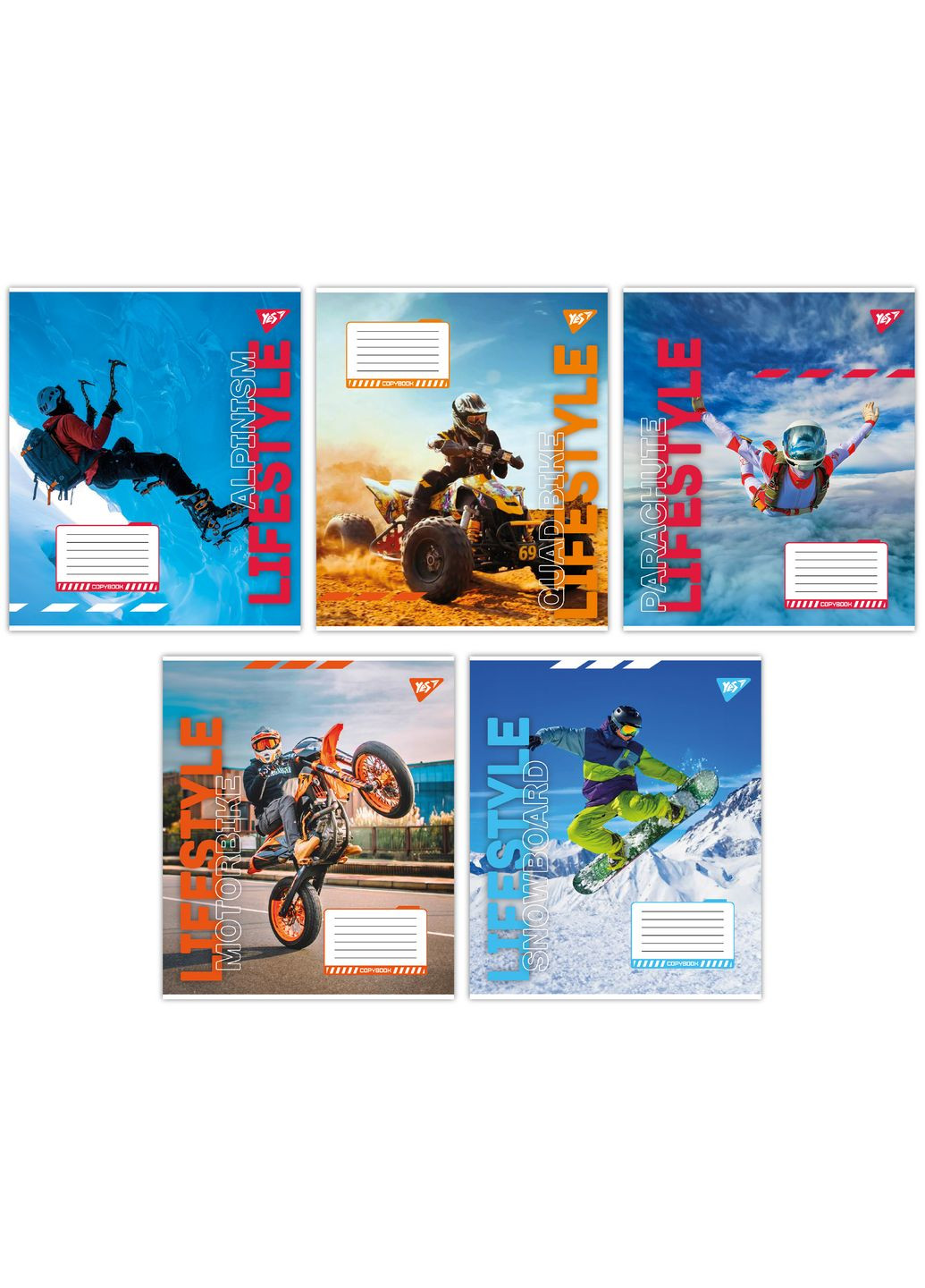 Набір зошитів Lifestyle А5 в клітинку 36 аркушів 15 шт. () Yes 767062 (337471236)