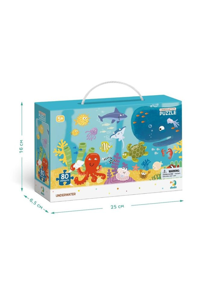 Дитячий пазл Дно Океану DoDo 300134, 80 елементів DoDo Toys (372495217)