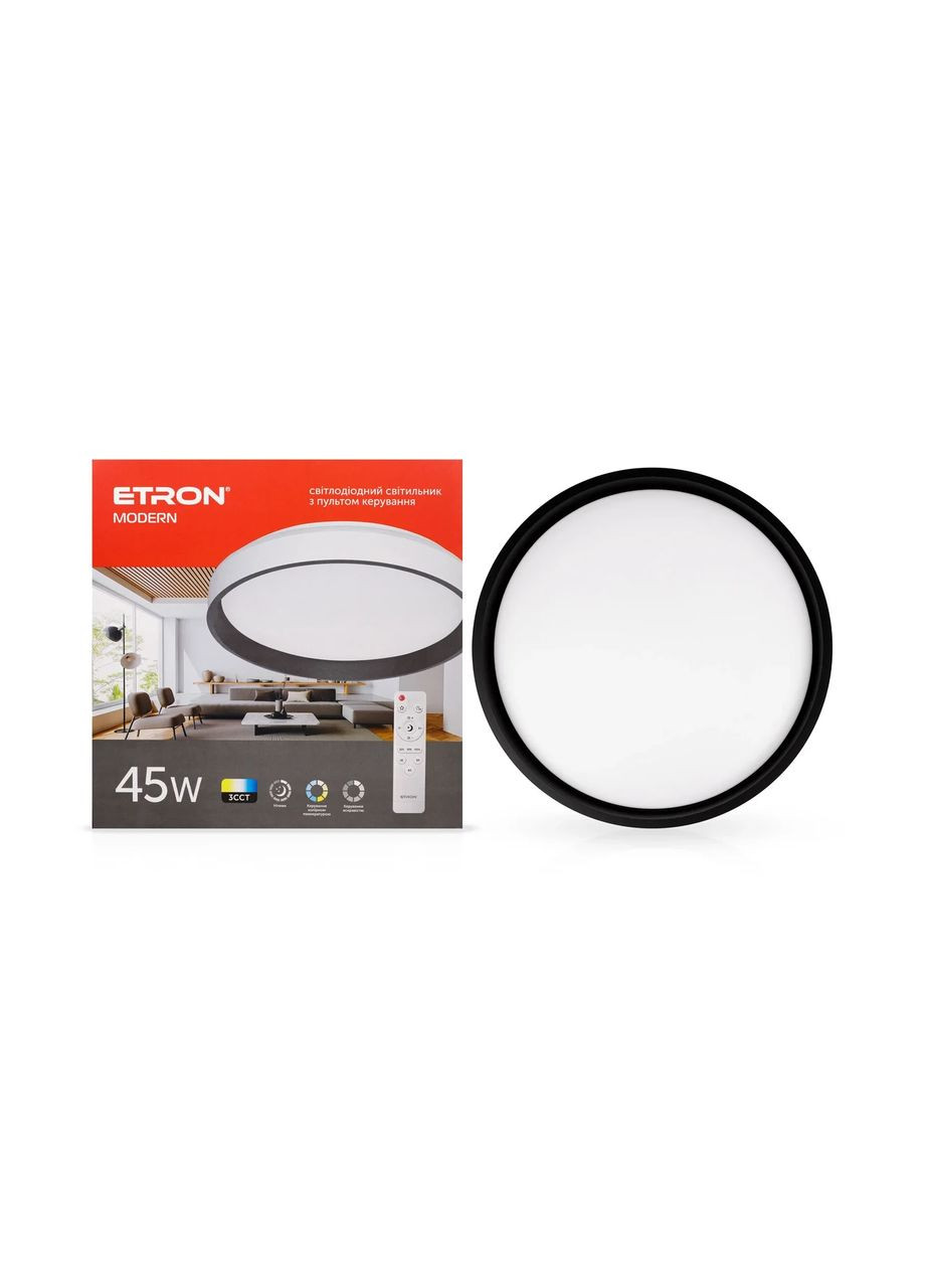Світлодіодний світильник Smart MODERN 1-ESP-2003 45W Black&White IP20 ETRON (388526508)