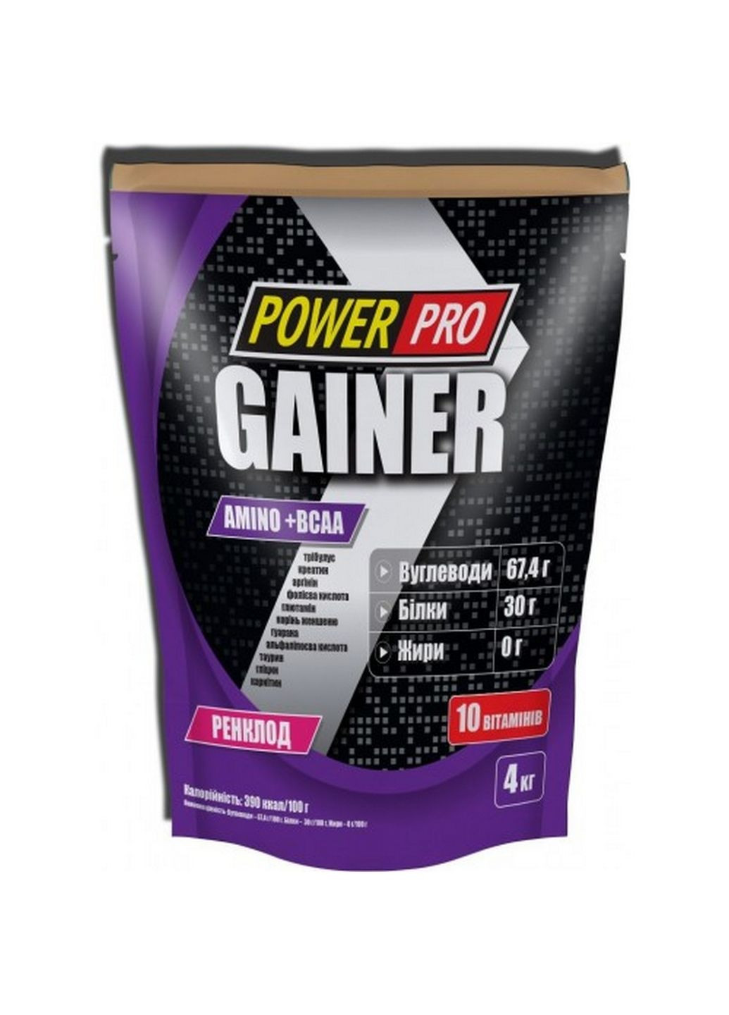 Гейнер Gainer, 4 кг Слива ренклод Power Pro (293342611)
